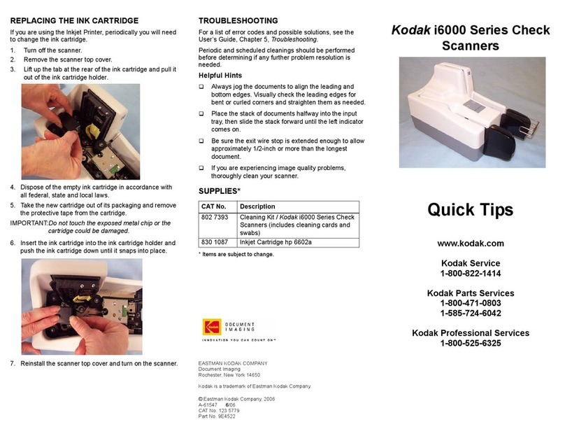 Kodak i6000 Series Assembly instructions Kodak i6000 Series Assembly instructions