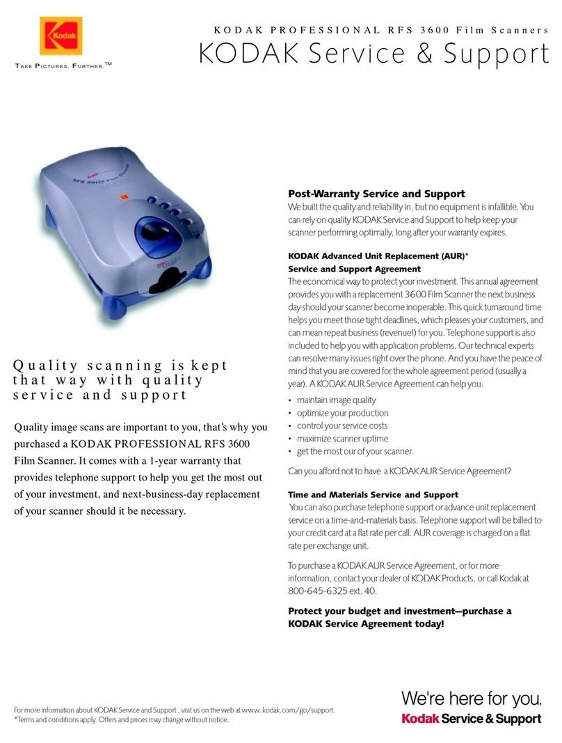 Kodak PROFESSIONAL RFS 3600 Support guide