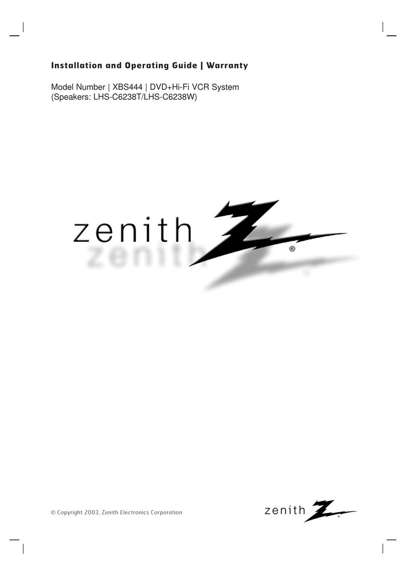 Zenith XBS444 Operating and maintenance manual