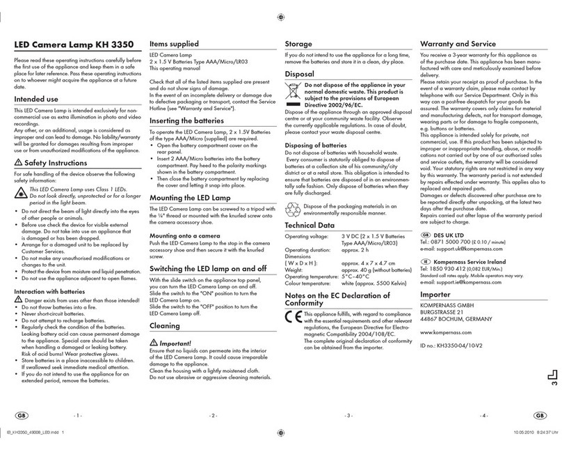 Kompernass KH 3350 user manual