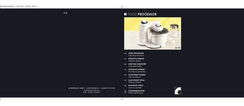 Bifinett Food Processor KH 701 operating instructions