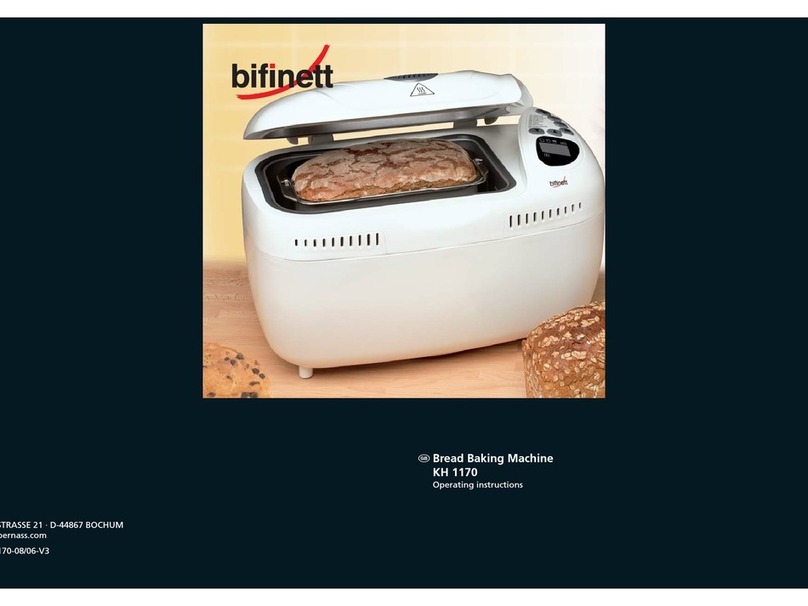 Bifinett Bread Making Machine KH 1170 operating instructions