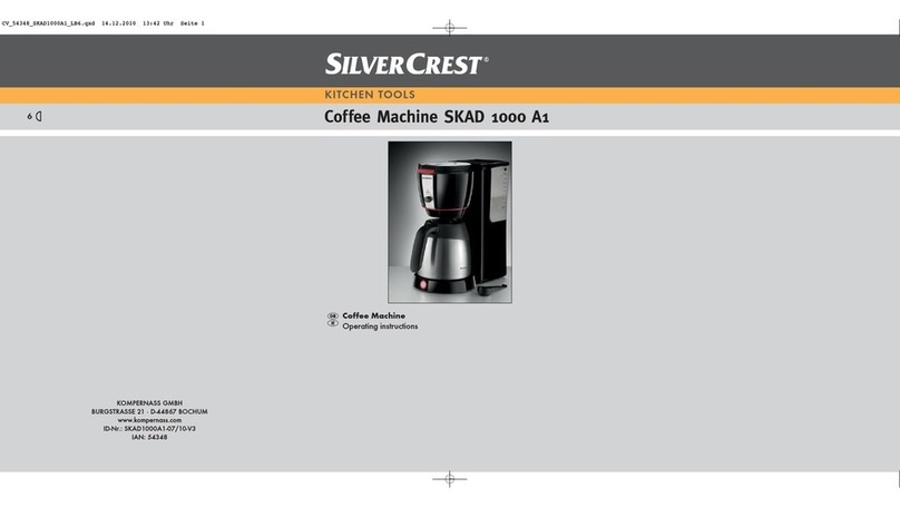 Silvercrest Cafetera SKAD 1000 A1 User manual