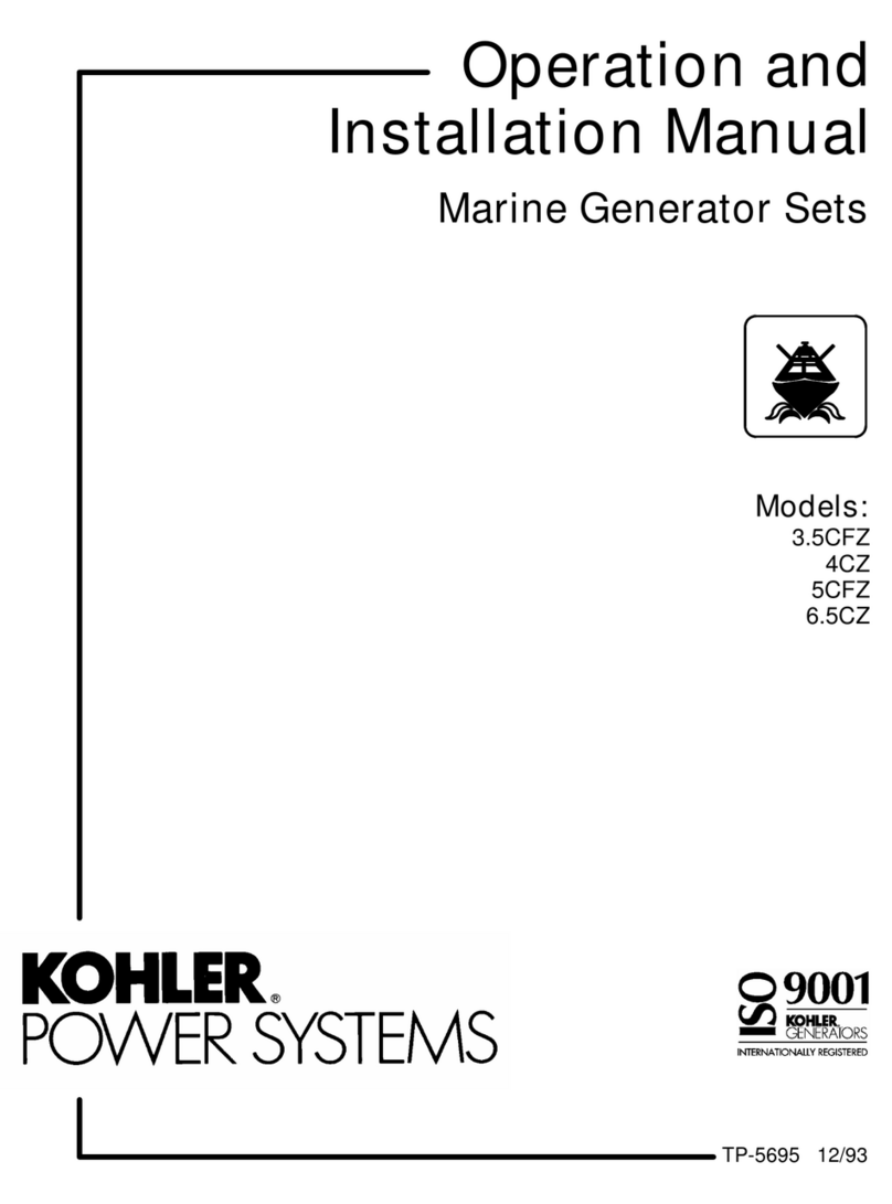 Kohler 3.5CFZ, 4CZ, 5CFZ, 6.5CZ Specification sheet