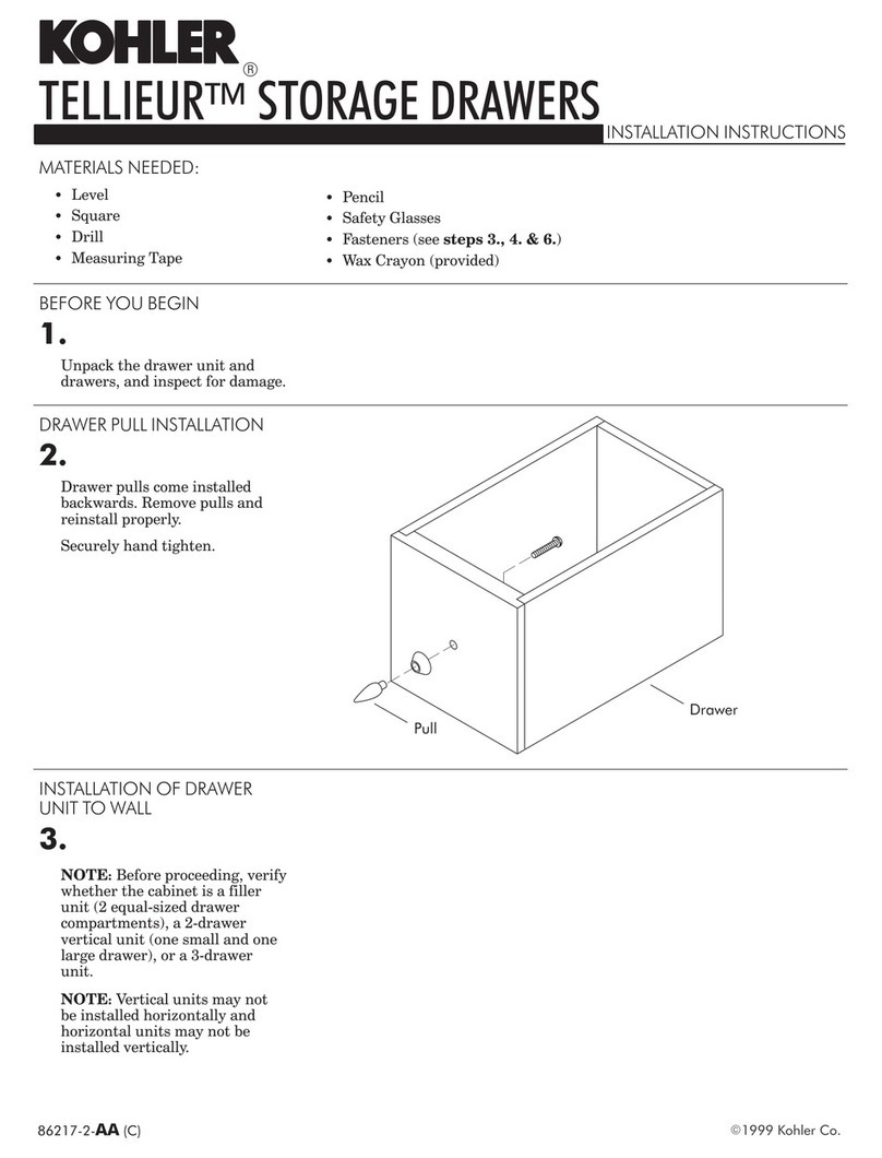 Kohler Tellieur K-3106-F2 installation instructions