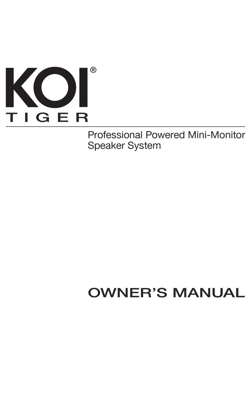 KOI TIGER Professional Powered Mini-Monitor Speaker... owner's manual