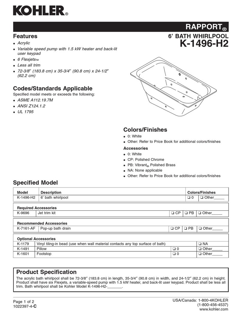 Kohler Rapport K-1496-H2 User manual