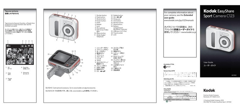 Kodak EASYSHARE SPORT C123 user guide