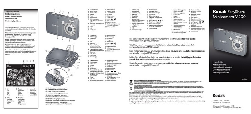 Kodak EASYSHARE MINI CAMERA M200 User manual