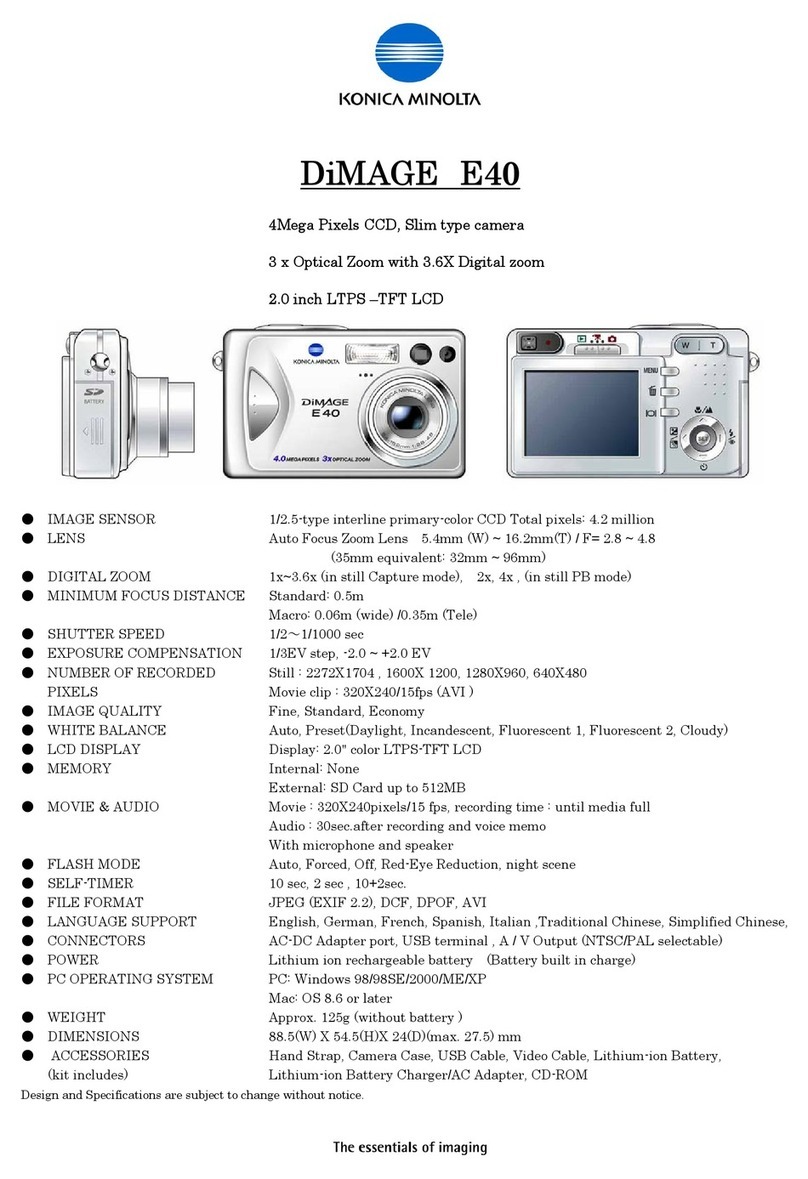Konica Minolta DiMAGE E40 User manual