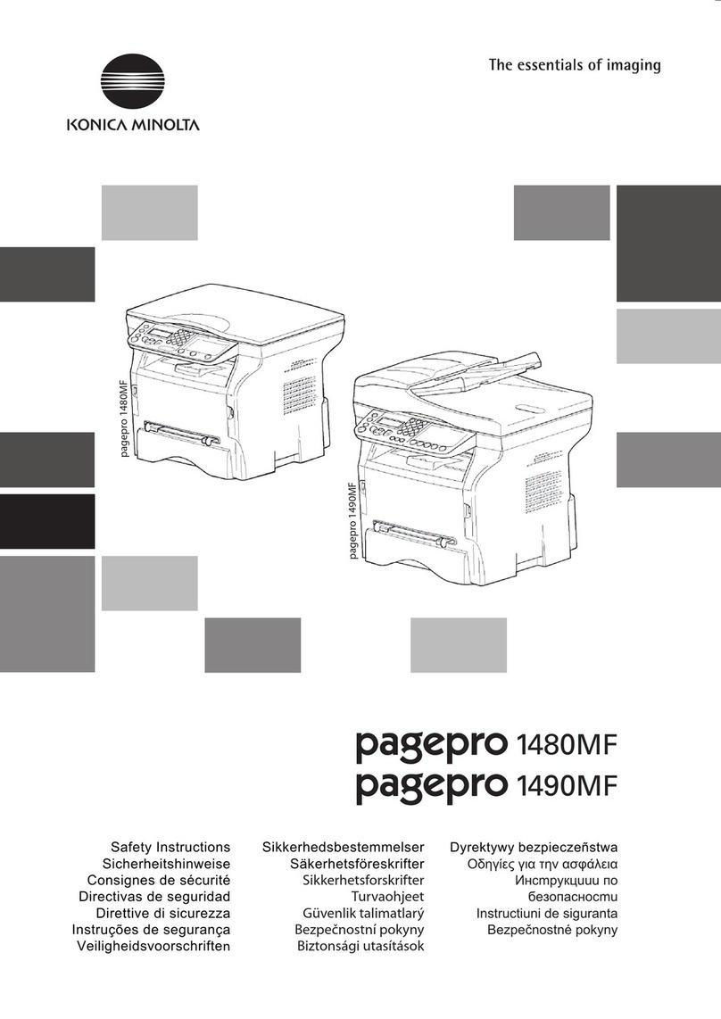 Konica Minolta PAGEPRO 1480MF Safety instructions