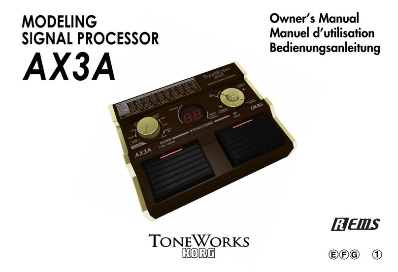 Korg TONEWORKS AX3A User manual