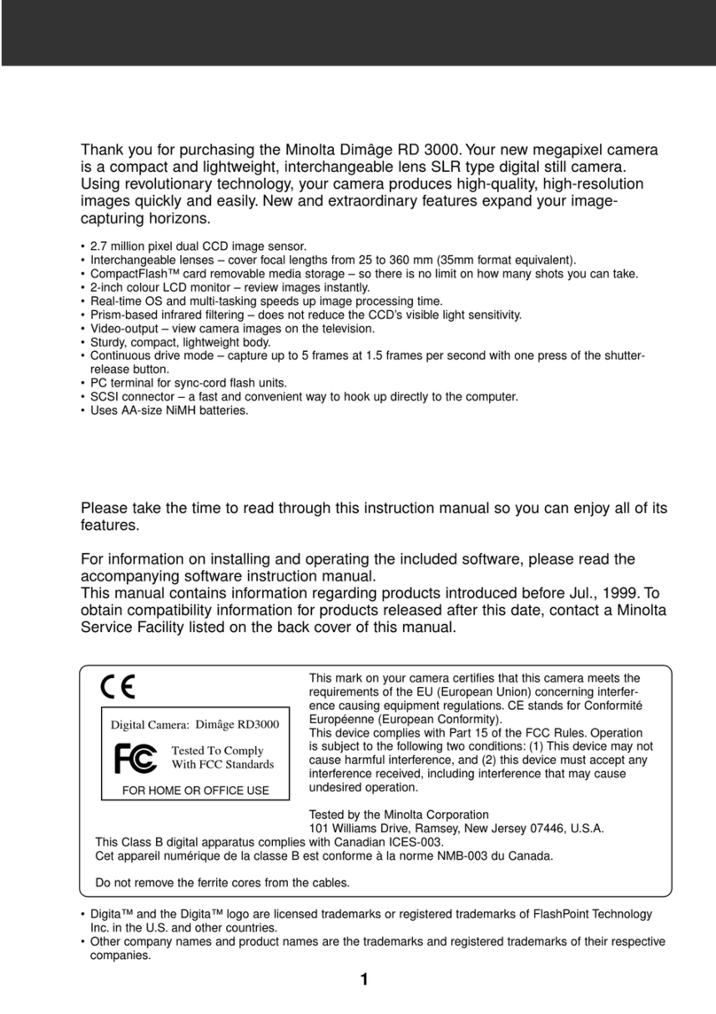 Minolta Dimage RD 3000 instruction manual