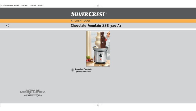 Silvercrest CHOCOLATE FOUNTAIN SSB320A1 User manual