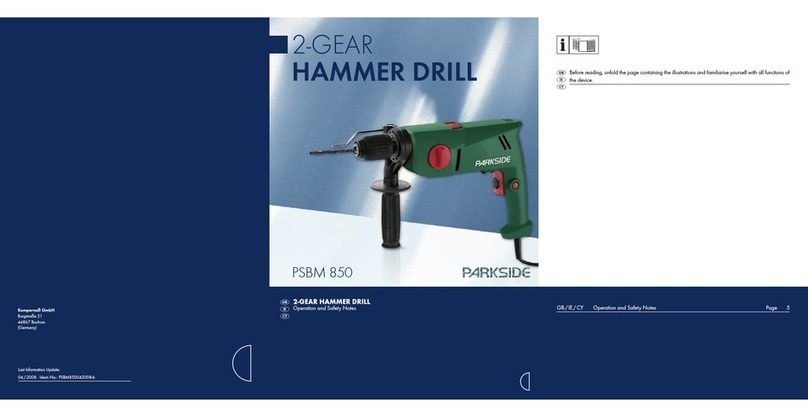 Parkside PSBM 850 Operation and safety notes