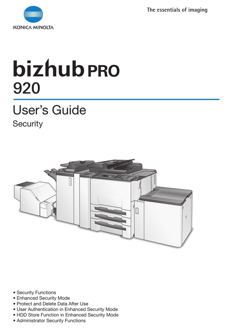 Konica Minolta BIZHUB PRO 920 Security guide