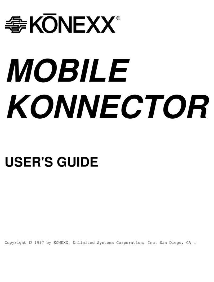 Konexx MOBILE KONNECTOR MOBILE KONNECTOR User manual