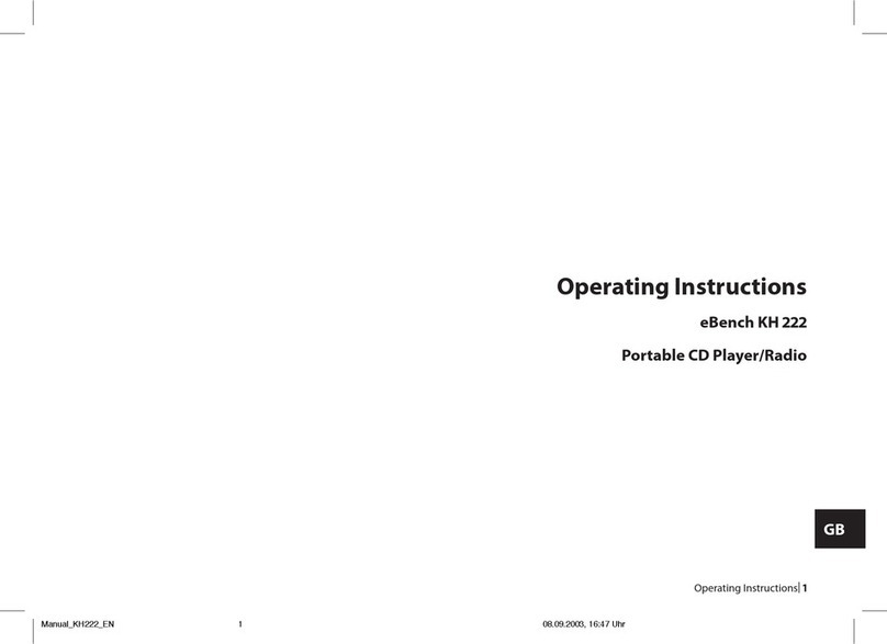 E-Bench KH 222 User manual