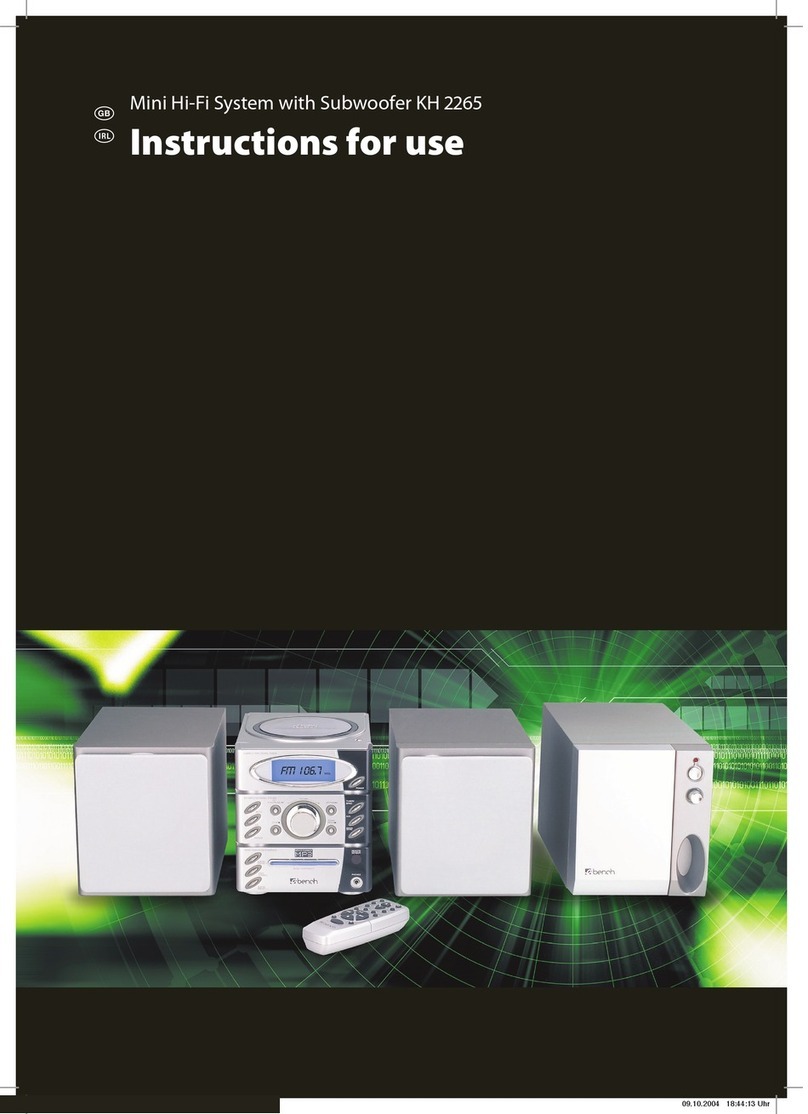 E-Bench KH 2265 Instructions for use