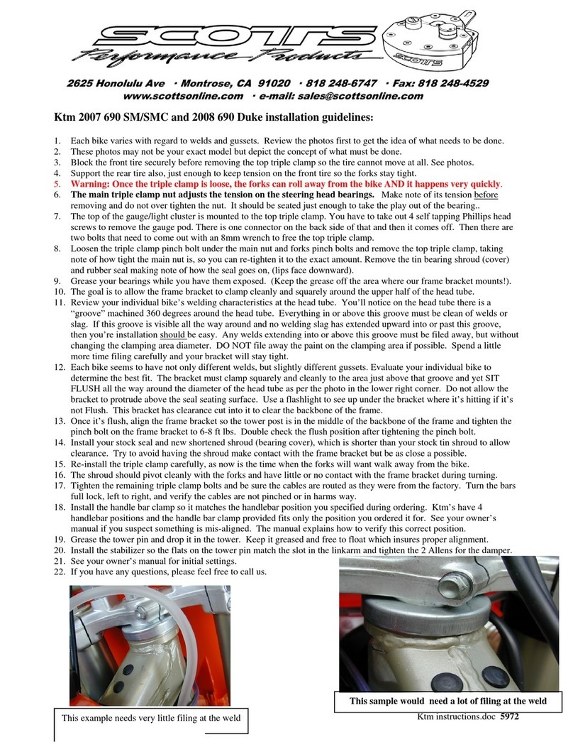KTM Performer 5972 Installation guidelines