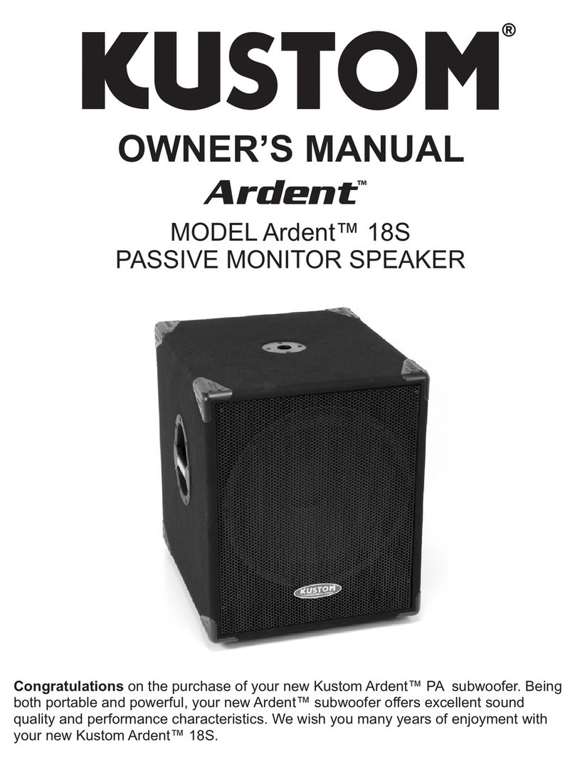 Kustom Ardent 18S User manual