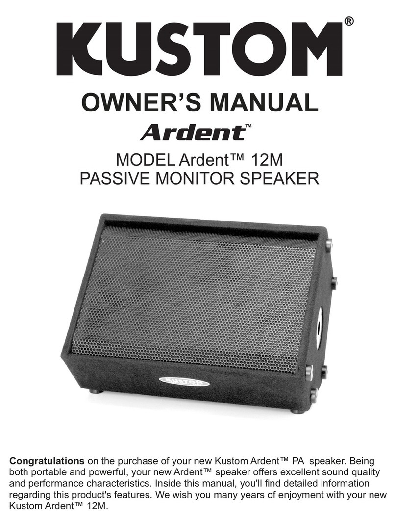 Kustom Ardent 12M User manual