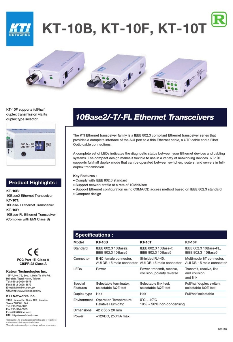 KTI Networks KT-10B User manual