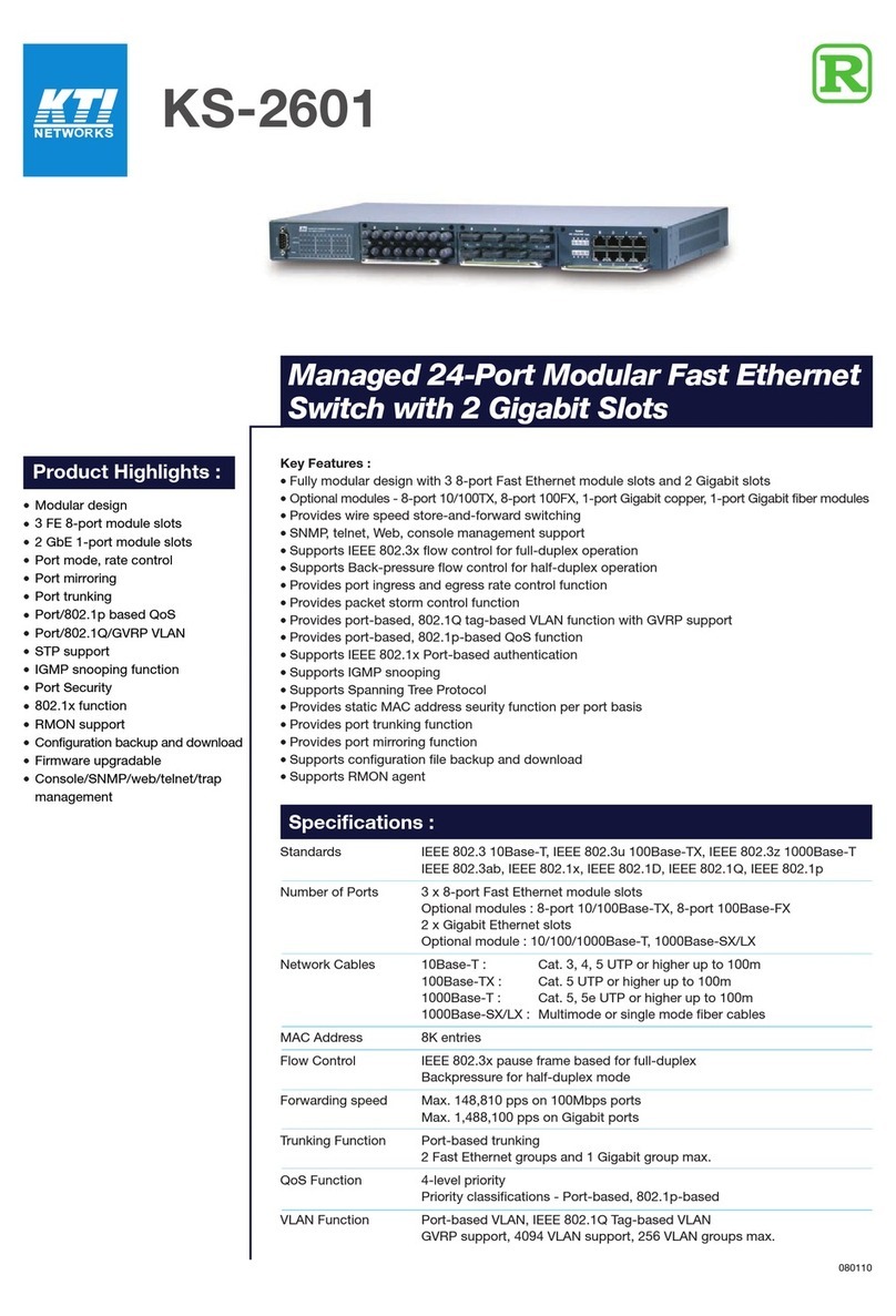 KTI Networks KS-2601 User manual