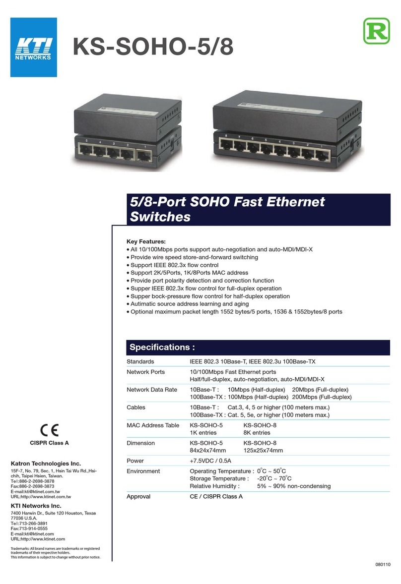 KTI Networks KS-SOHO-5 User manual