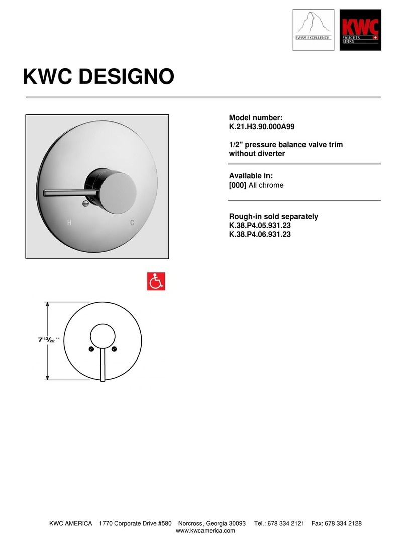 KWC DESIGNO K.21.H3.90.000A99 Specifications