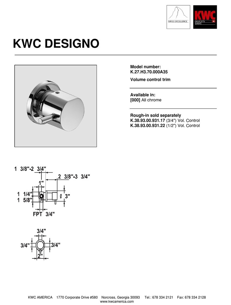 KWC DESIGNO K.27.H3.70.000A35 User manual