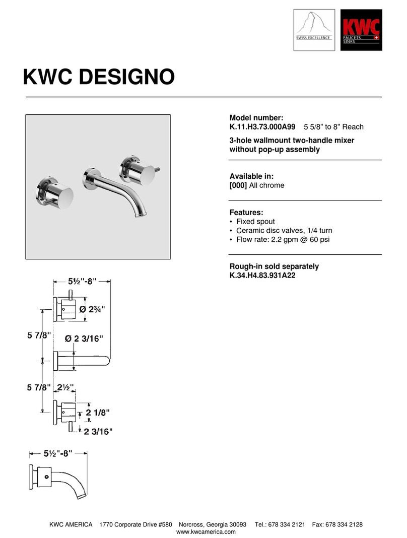 KWC DESIGNO K.11.H3.73.000A99 User manual KWC DESIGNO K.11.H3.73.000A99 User manual