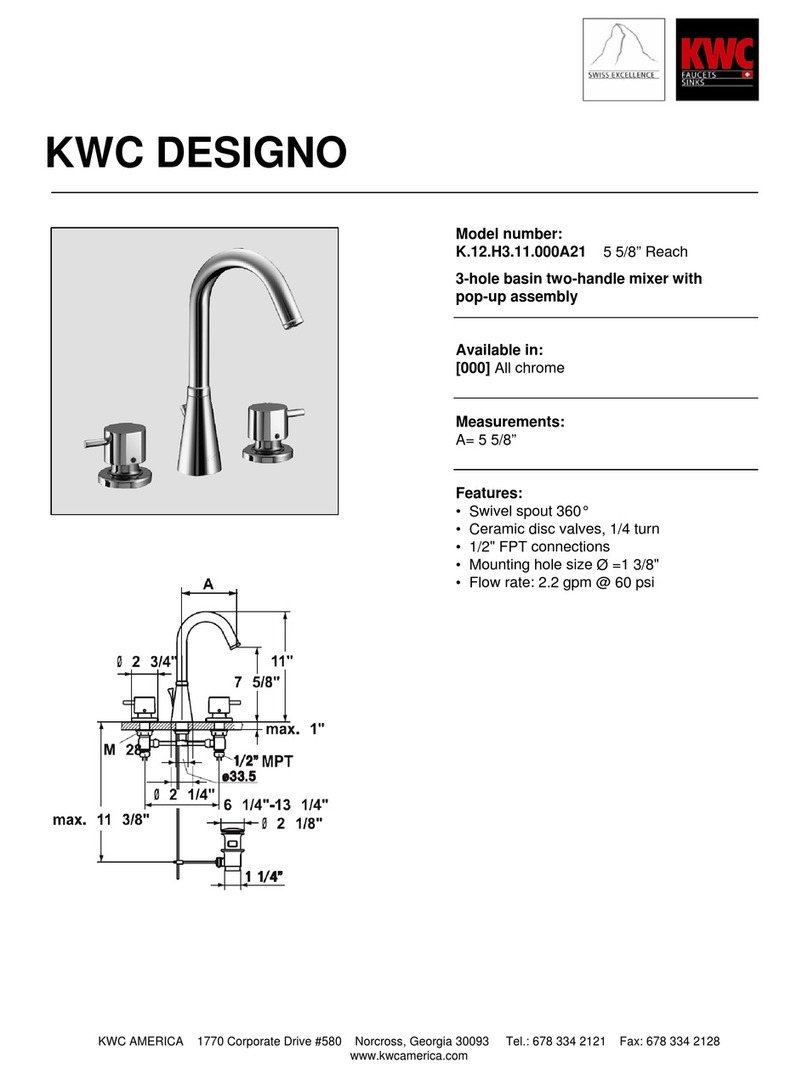 KWC DESIGNO K.12.H3.11.000A21 Specifications