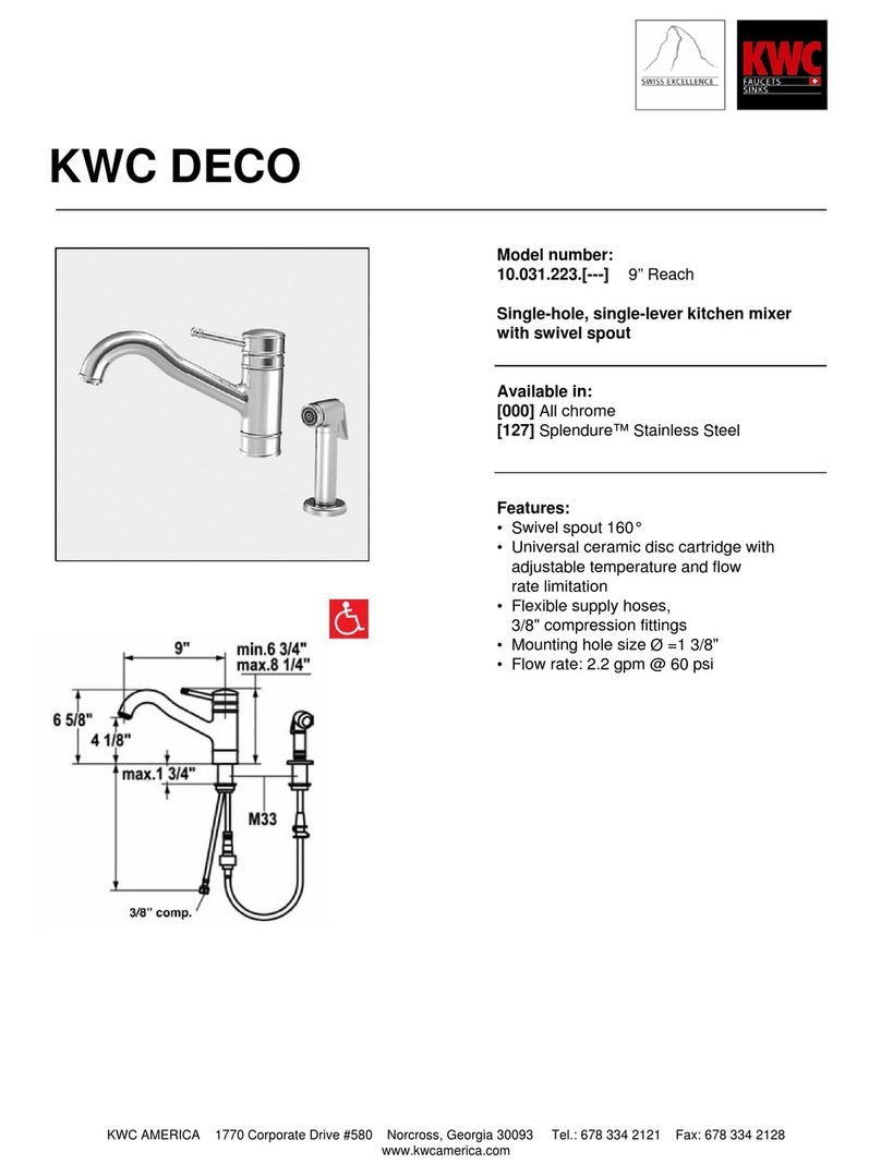 KWC DECO 10.031.223. Specifications KWC DECO 10.031.223. Specifications