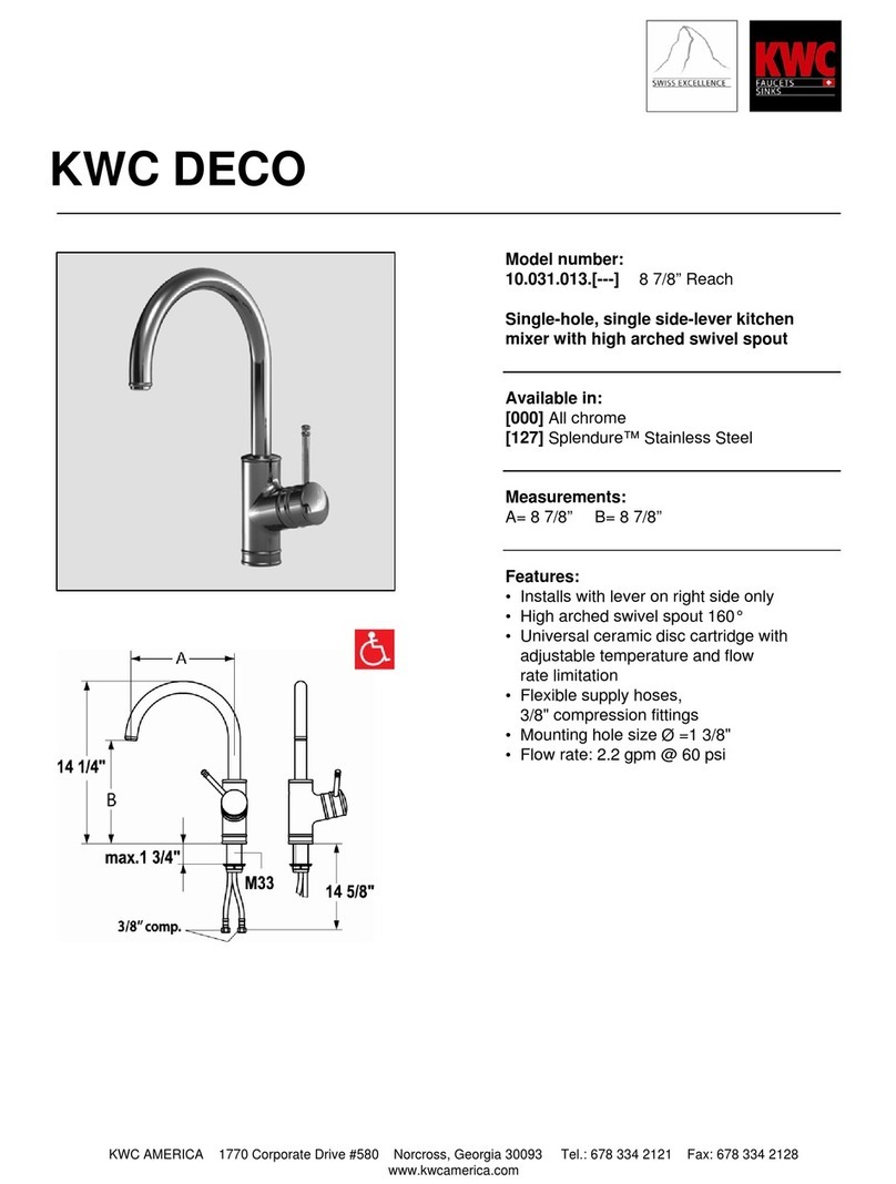 KWC DECO 10.031.013 Specifications