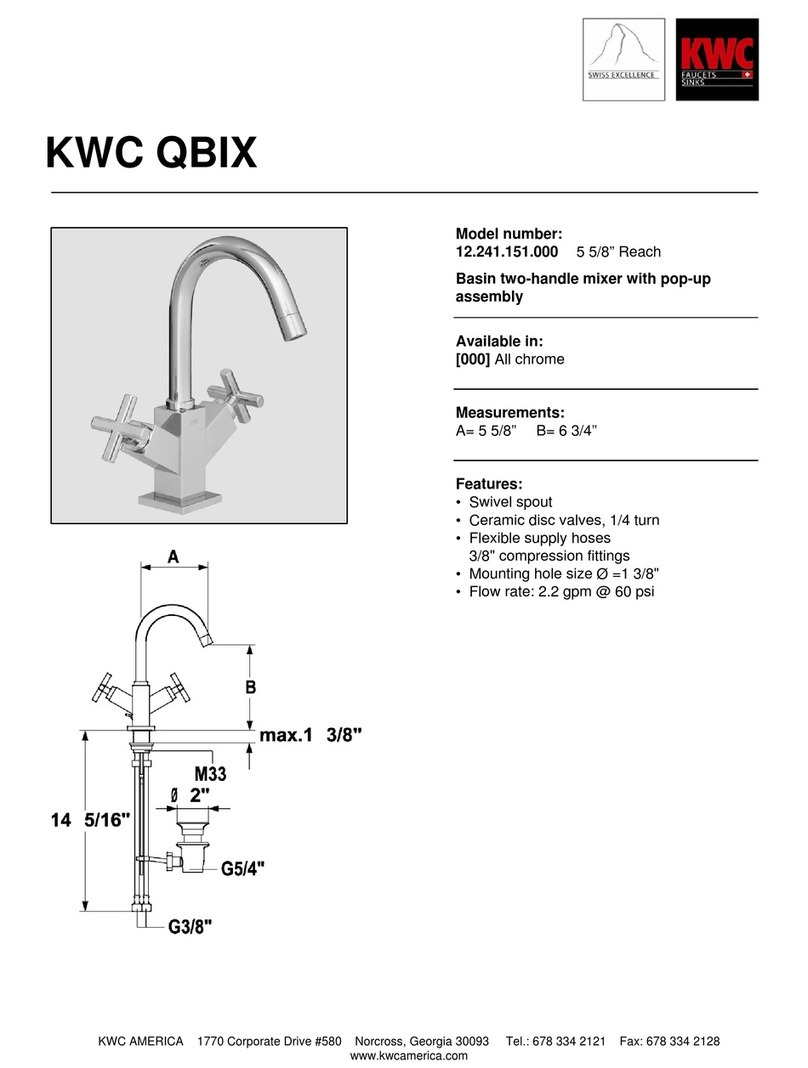 KWC Basin Two-Handle Mixer with Pop-Up Assembly... User manual