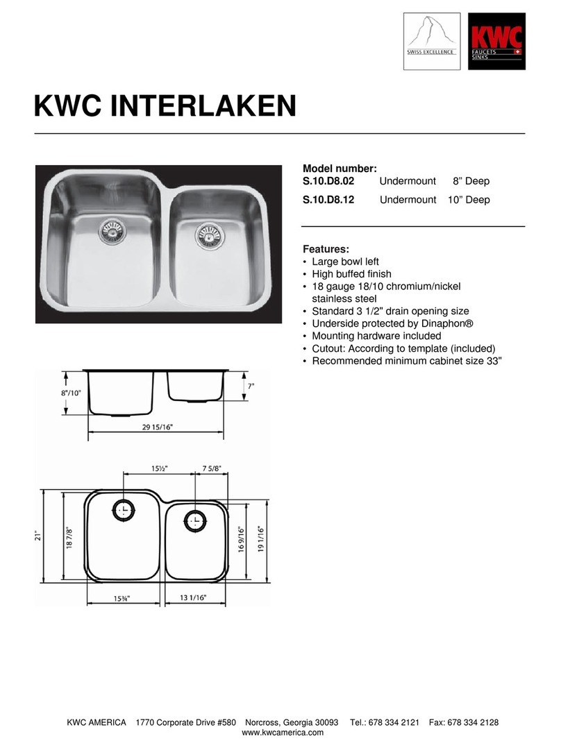 KWC Interlaken S.10.D8.02 Specification sheet