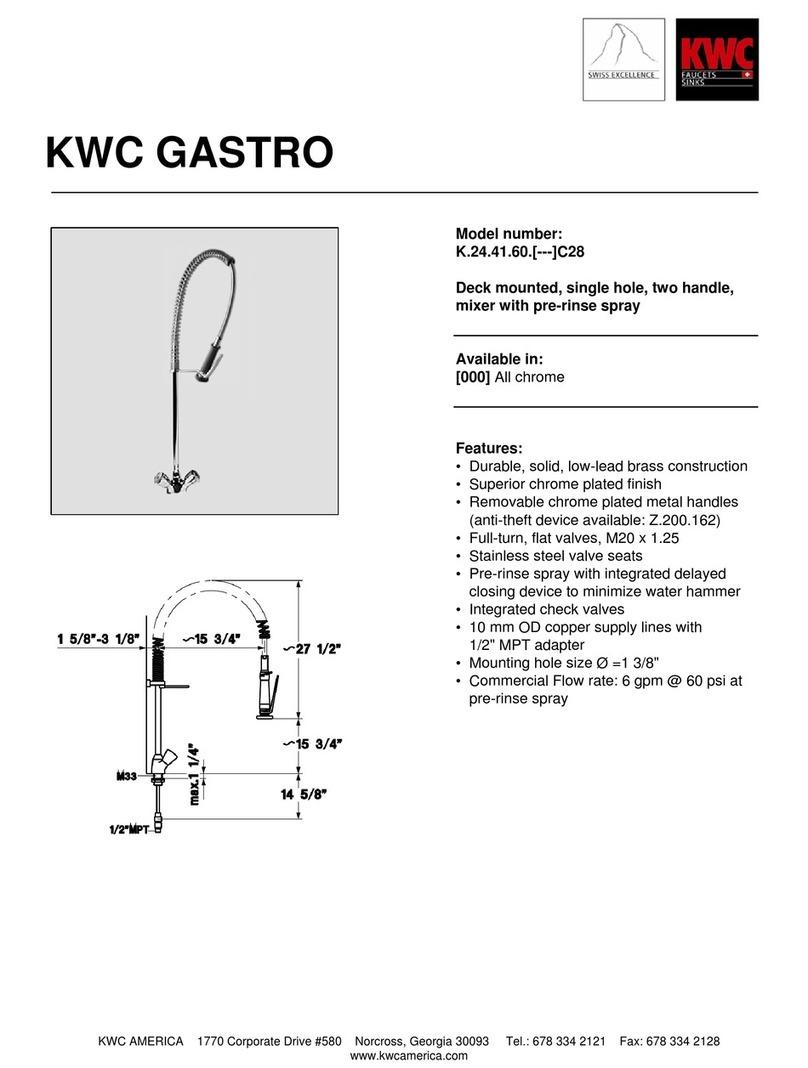 KWC Gastro K.24.41.60 User manual KWC Gastro K.24.41.60 User manual