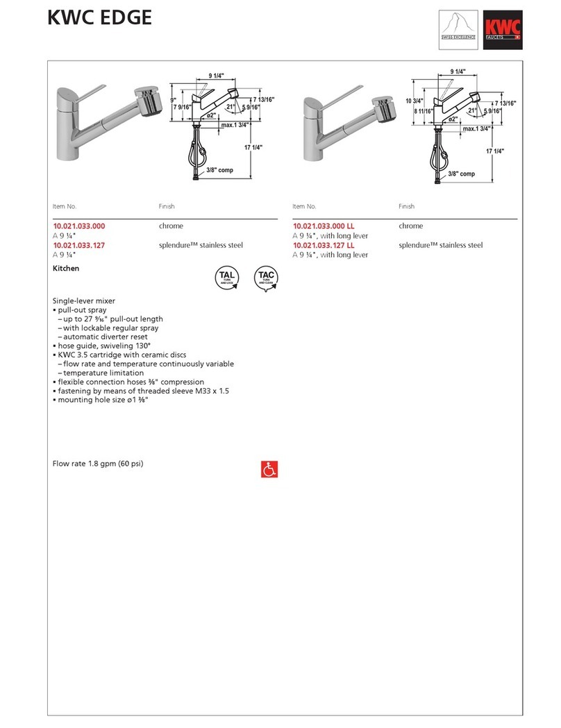 KWC EDGE 10.021.033 Specification sheet