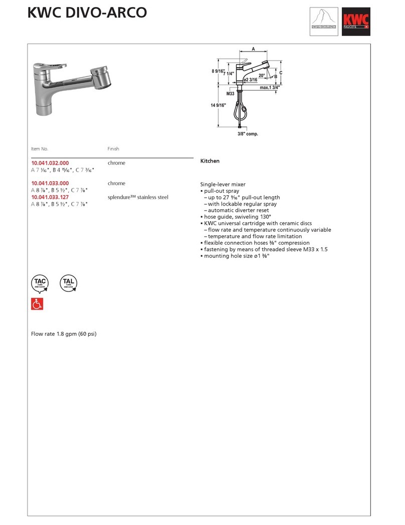 KWC DIVO-ARCO 10.041.032 Specifications KWC DIVO-ARCO 10.041.032 Specifications