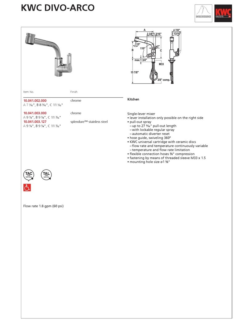 KWC DIVO-ARCO 10.041.002 Specifications KWC DIVO-ARCO 10.041.002 Specifications