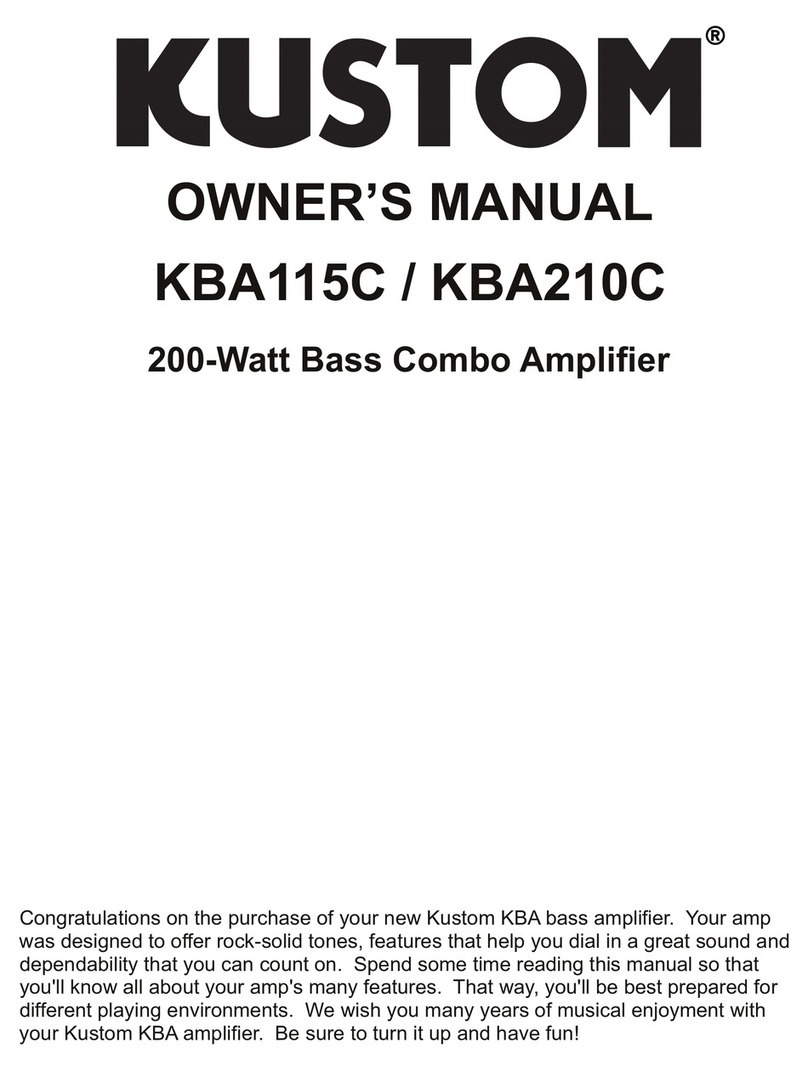 Kustom KBA115C/KBA210C owner's manual Kustom KBA115C/KBA210C owner's manual