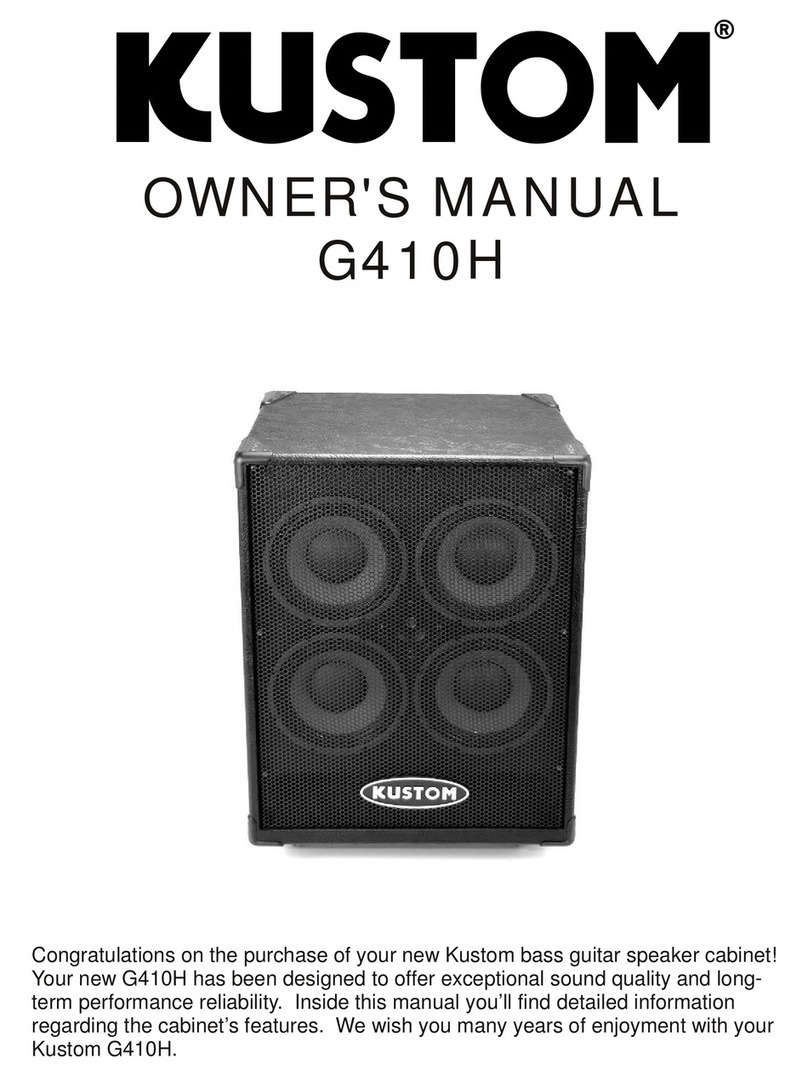 Kustom G410H User manual