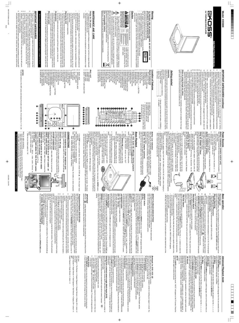 Koss KS5846 instruction manual