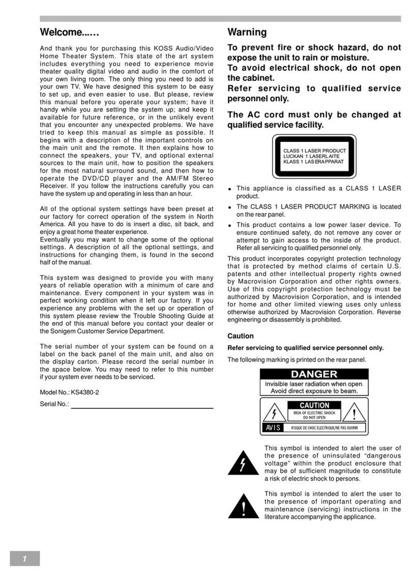 Koss KS4380-2 User manual