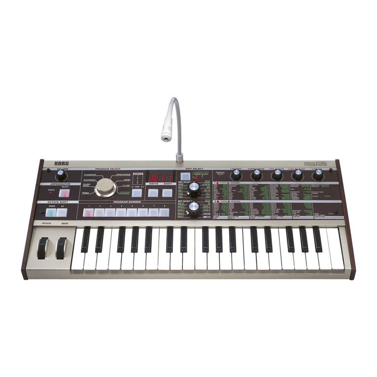 Korg Synthesizer/Vocoder microKORG User manual