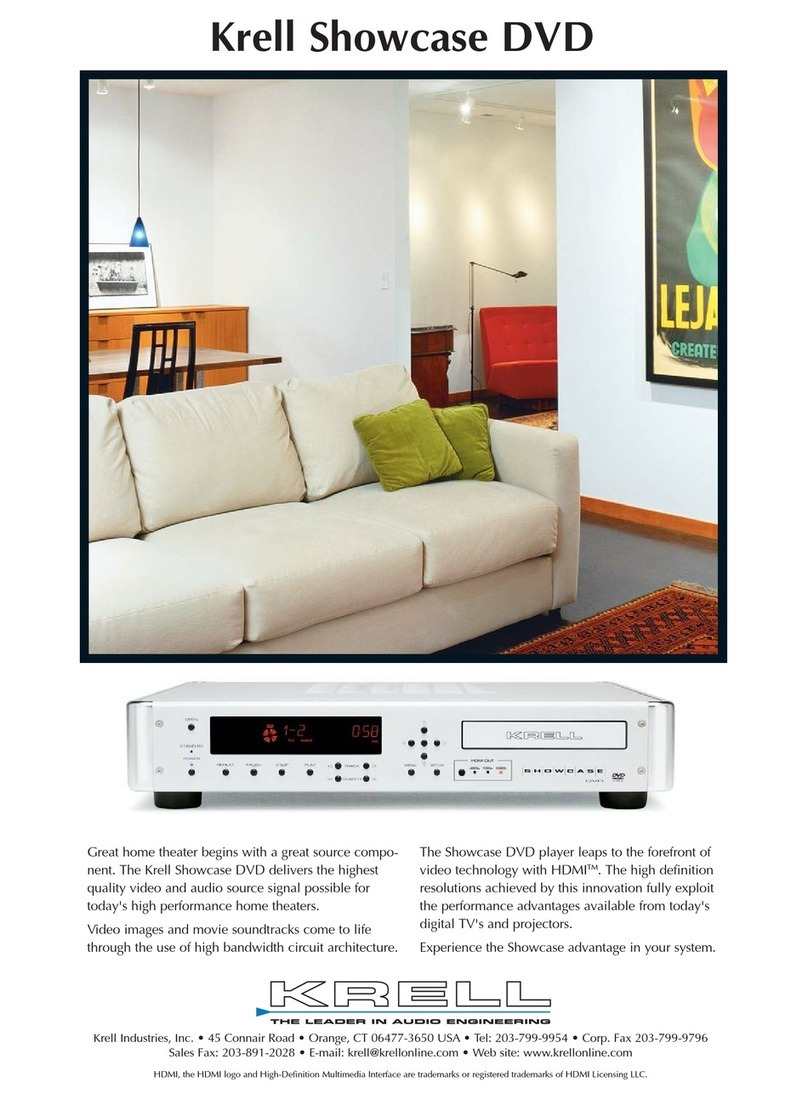 Krell Industries Showcase DVD brochure