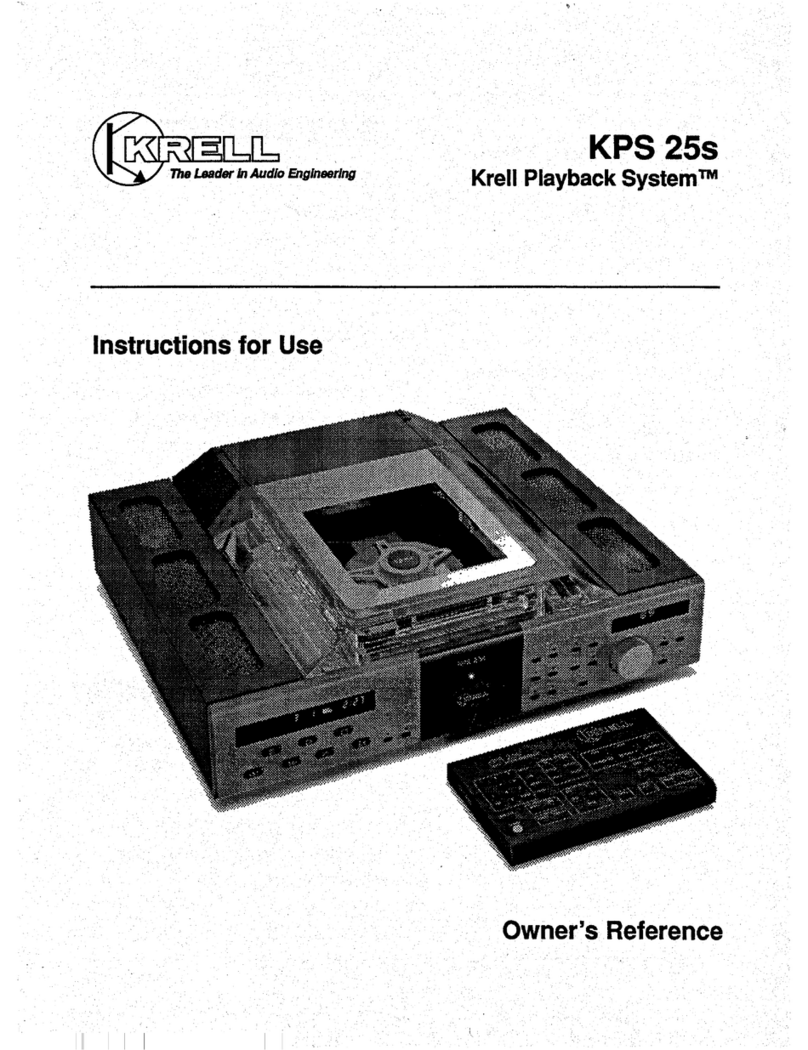 Krell Industries KPS 25s Instructions for use