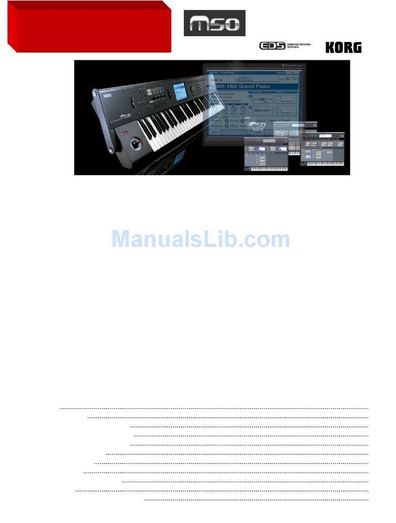 Korg EASYSTART M50 Product information sheet