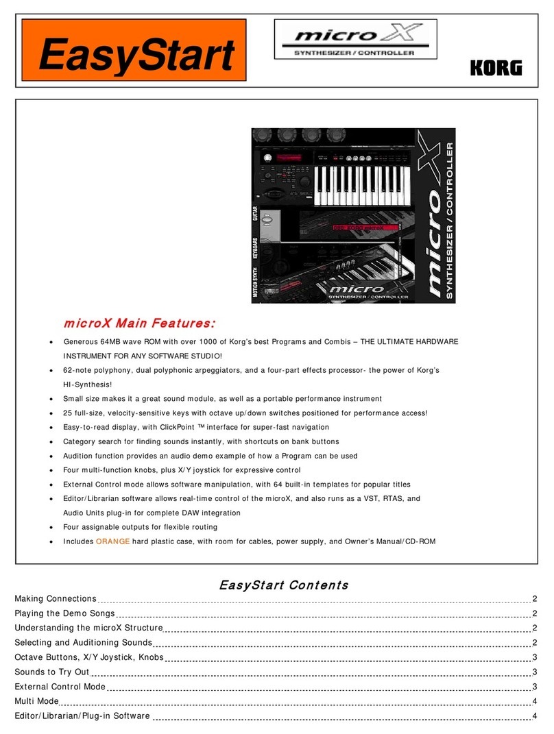 Korg MICRO X Easy start